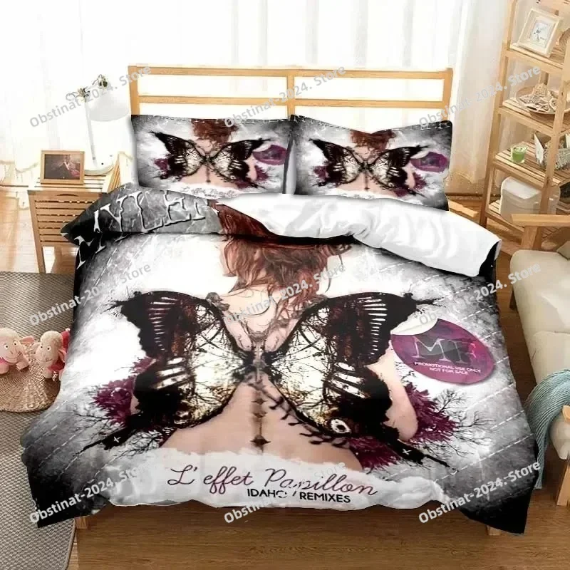 Singer Mylene Farmer Bedding Set Printed Bed Set Duvet Cover Sheet Pillowcase Bed Soft Quilt Cover Full Queen King Size