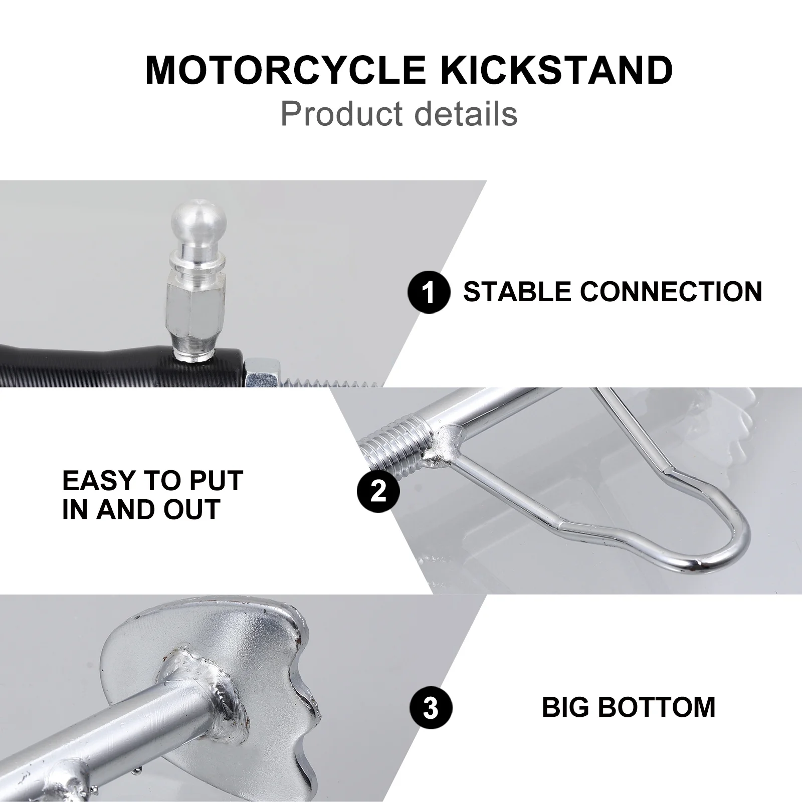 

Adjustable Motorbike Kickstand Heavy Duty Aluminum Alloy Feet Rack for Motorcycle Side Stand Stable Support Long Service Life