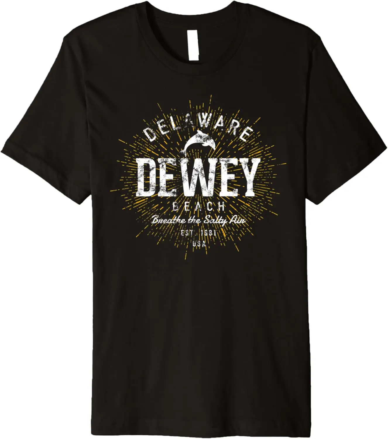 

Ретро-винтажная футболка Dewey Beach премиум-класса