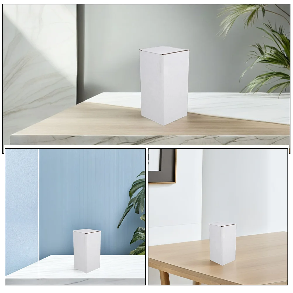 5 ชิ้นกล่องกระดาษลูกฟูกสีขาวบรรจุภัณฑ์สำหรับการส่งไปรษณีย์การขนส่งธุรกิจขนาดเล็กใช้พับได้กล่องรีไซเคิล