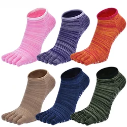 Yoga Socks Women Men Universal Cotton Indoor Floor Dance Sports Socks Professional Silicone Anti-slip Five-finger Pilates Socks