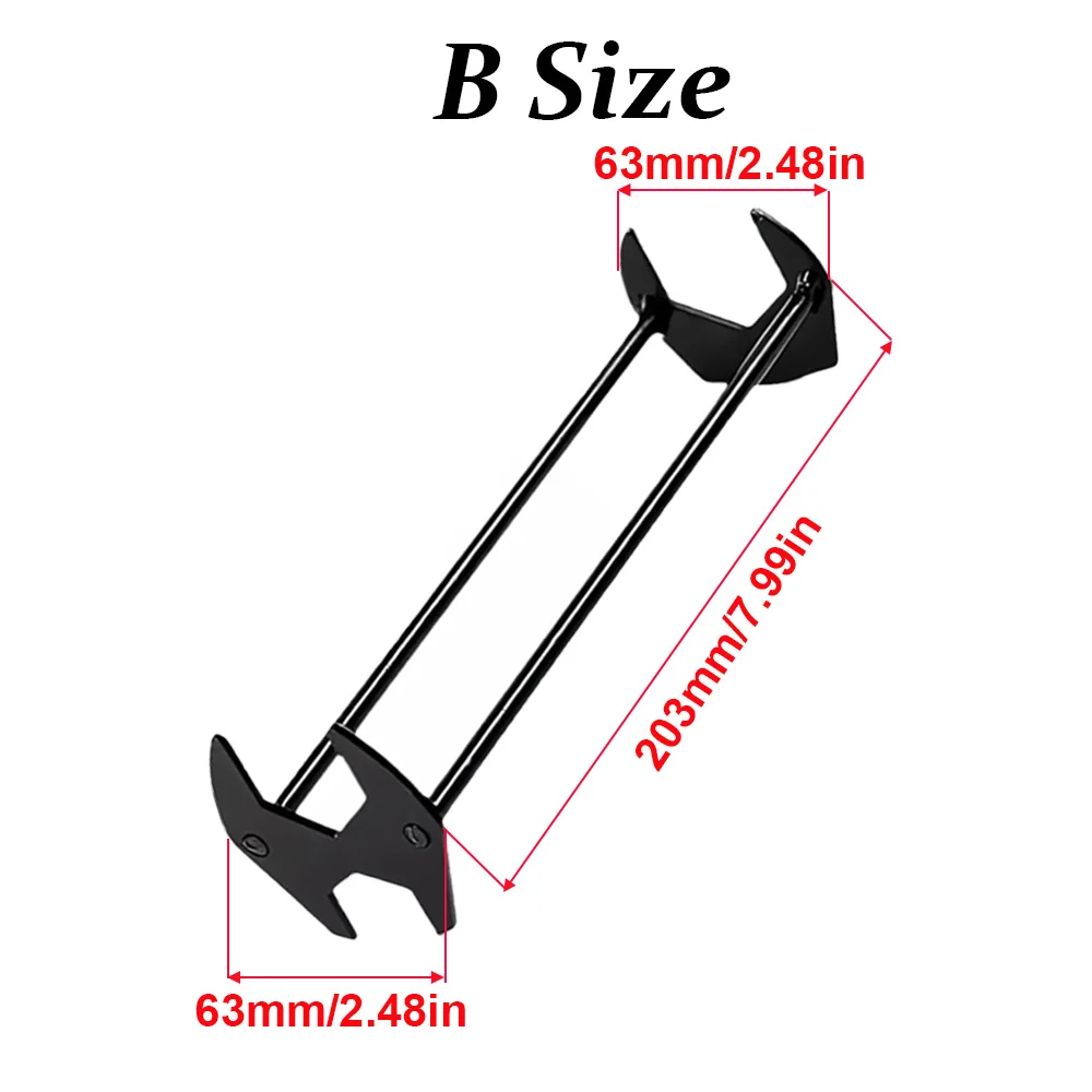 Multifunctional Sink Wrench Four-claw Hexagon Wrench Dual Head Basin Wrench Set Home Kitchen Bathroom Plumbing Maintenance