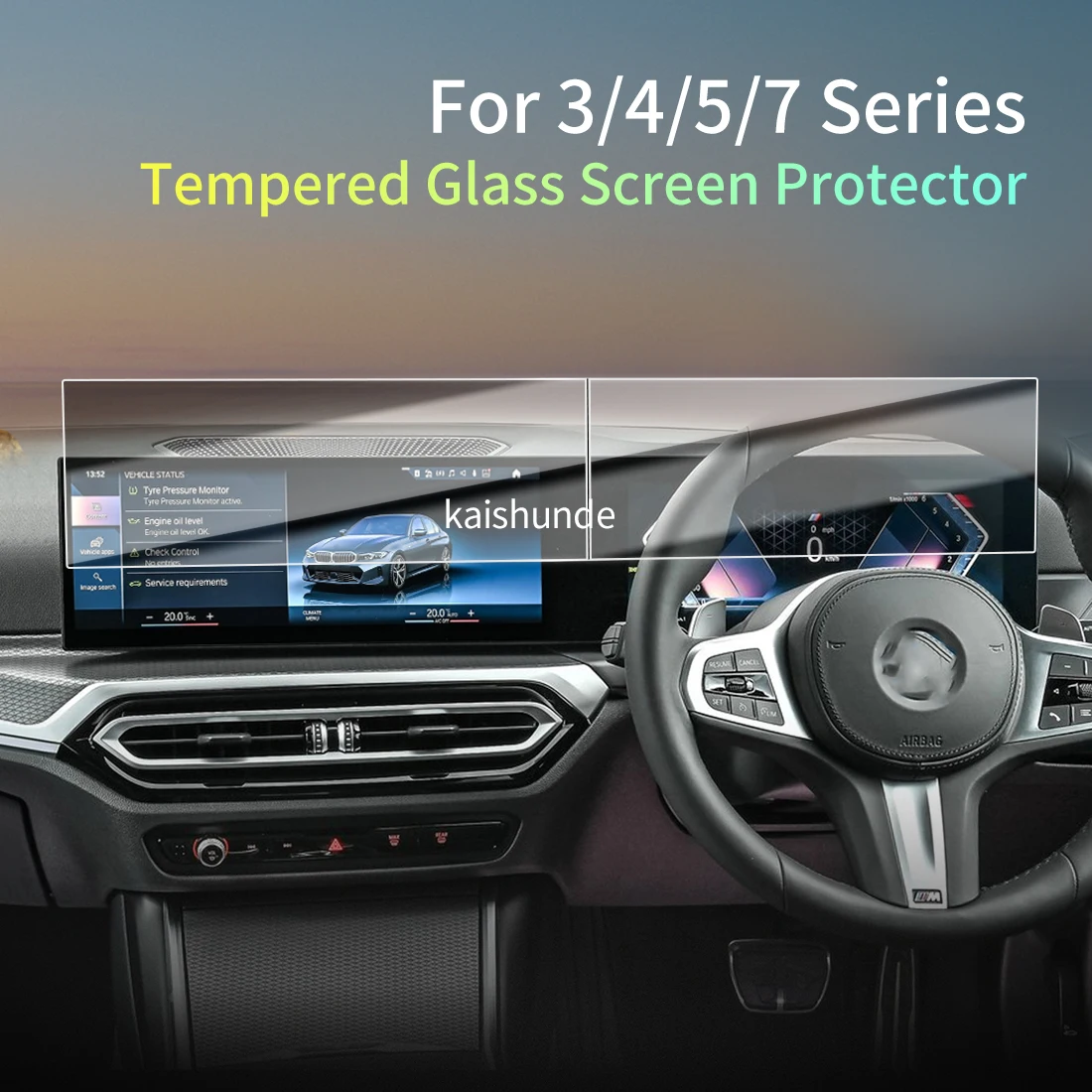 Car Stickers Meters Protector for 25-26 BMW 4Series RHD HD Tempered Glass Protective Film Display Navigation Vehicle supplies