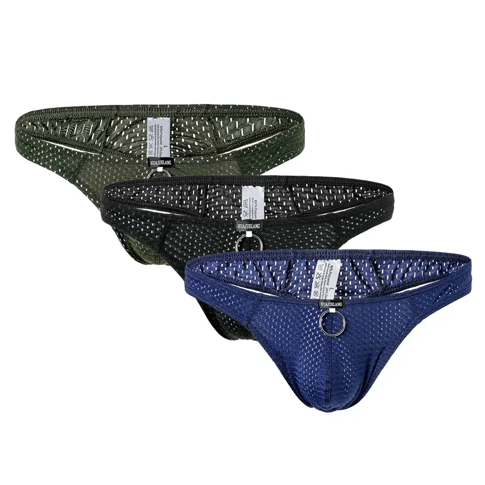 

Мужские сексуальные дышащие трусы-стринги с низкой талией, удобные прозрачные сетчатые трусы для геев, нижнее белье