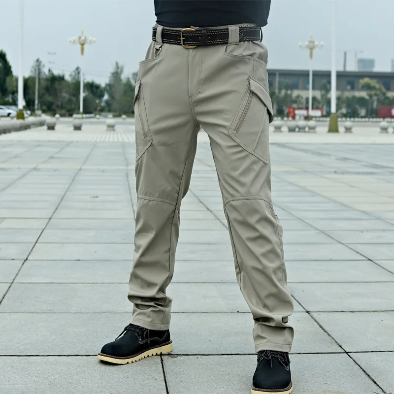 Pantalones militares de ciudad para hombre, pantalones tácticos de combate, pantalones impermeables con múltiples bolsillos, ropa de entrenamiento informal, pantalones militares para acampar