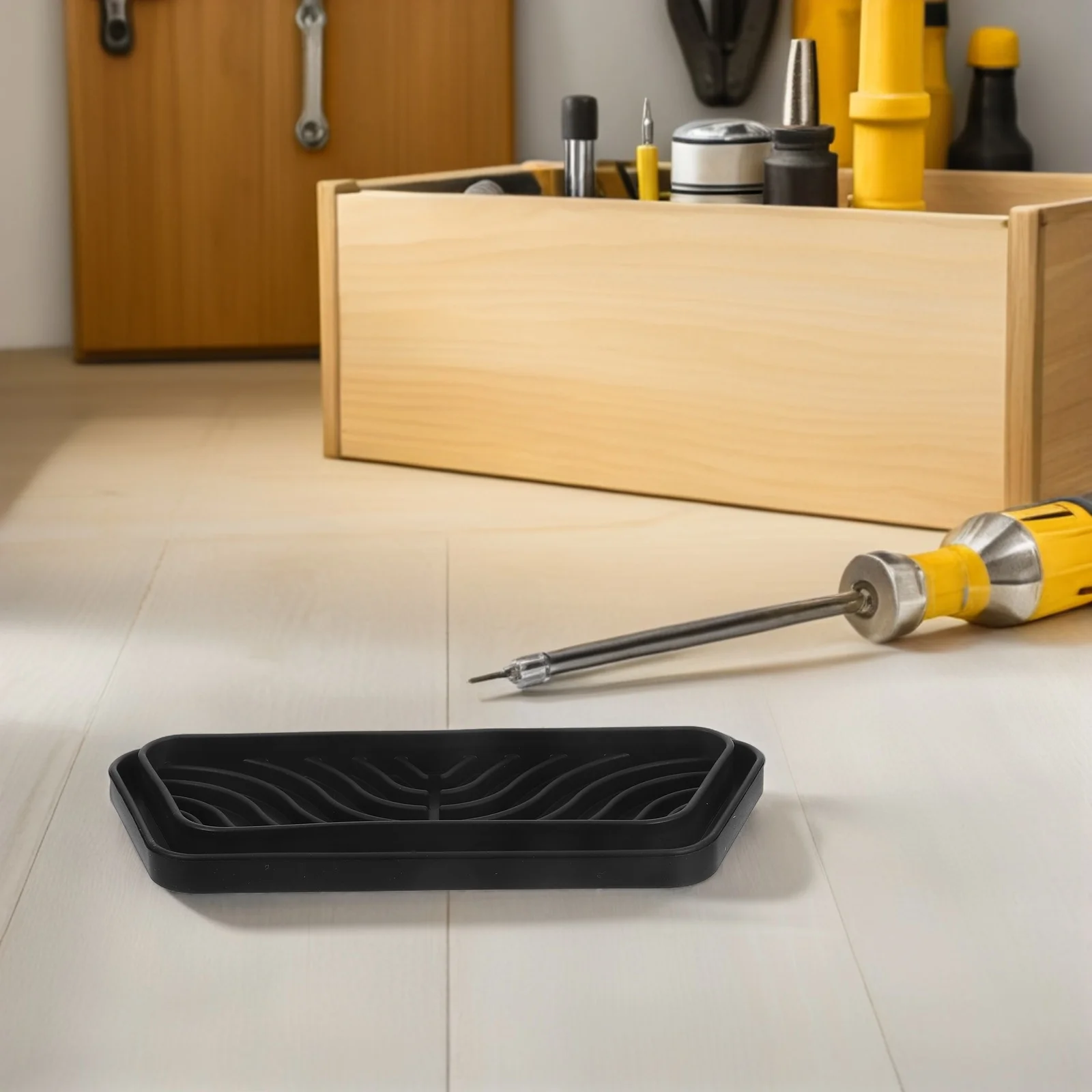 

2pcs Refrigerator Drip Tray 8X3" Silicone Spill-Proof Drip Catcher Non-Slip For Water Dispenser Rectangle Fridge Pad Appliance