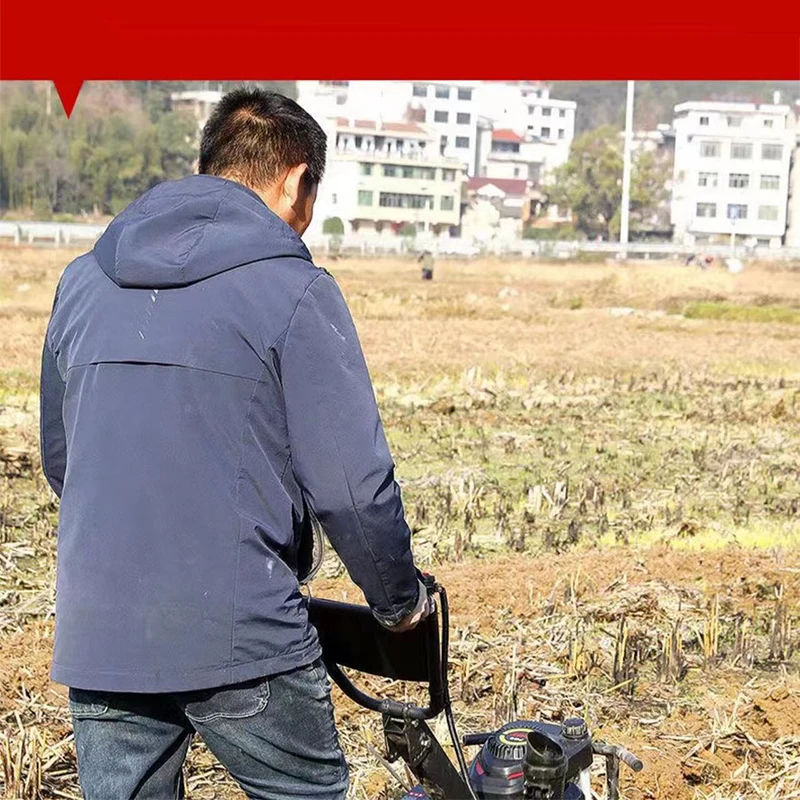 High-power rotary tiller multi-function tiller weeding ditching loose soil ploughing gasoline small micro tiller