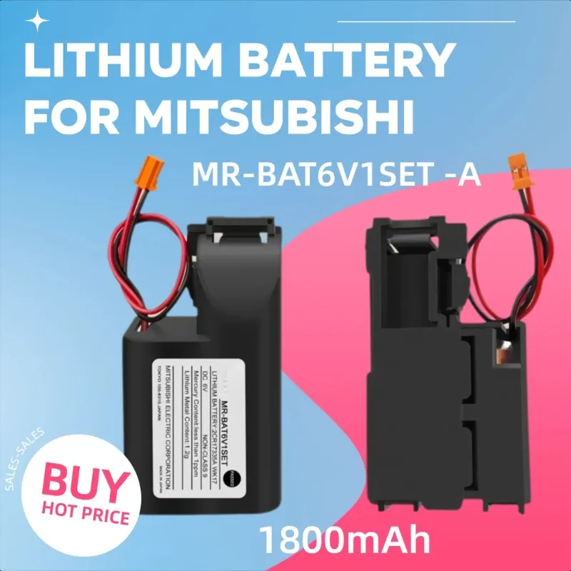 

1800mAh for Mitsubishi M80 System MR-J4 Lithium Battery MR-BAT6V1SET -A 2CR17335A WK17