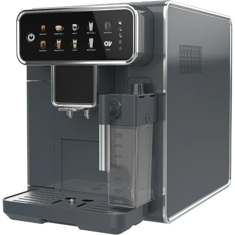 

Fully Automatic Coffee Maker with Built-in 3-Level Grinder Expresso/Cappuccino/Latte/Americano Coffee Machines with Self-Cleanin