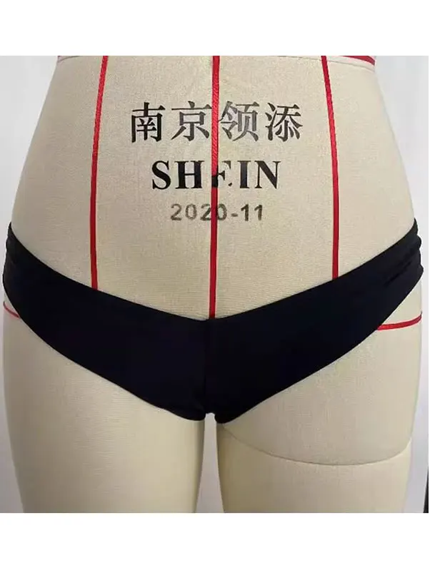 

Black 2024 Bikini Swimsuit Nylon Half Cover Women's Swimwear Ladies Panty Sport Yoga Fitness Fans Goods L1001 Other Style