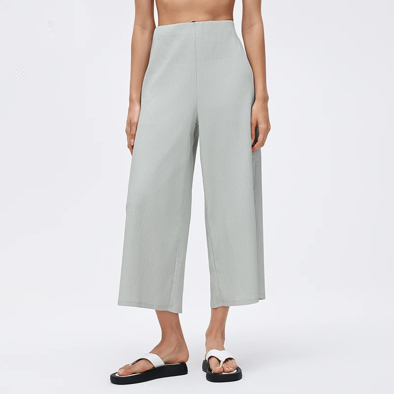 

Женские брюки для йоги с высокой талией, однотонные, длиной до щиколотки, для бега на открытом воздухе, свободные, дышащие, с карманами, спортивные штаны для тренировок