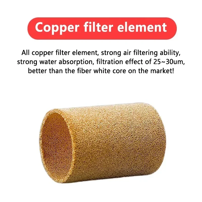 AF2000-02 1/4 Air Pump Compressor Filter Pneumatic Universal Oil Catch Tank Can Out Impurities Water Separator Compressed