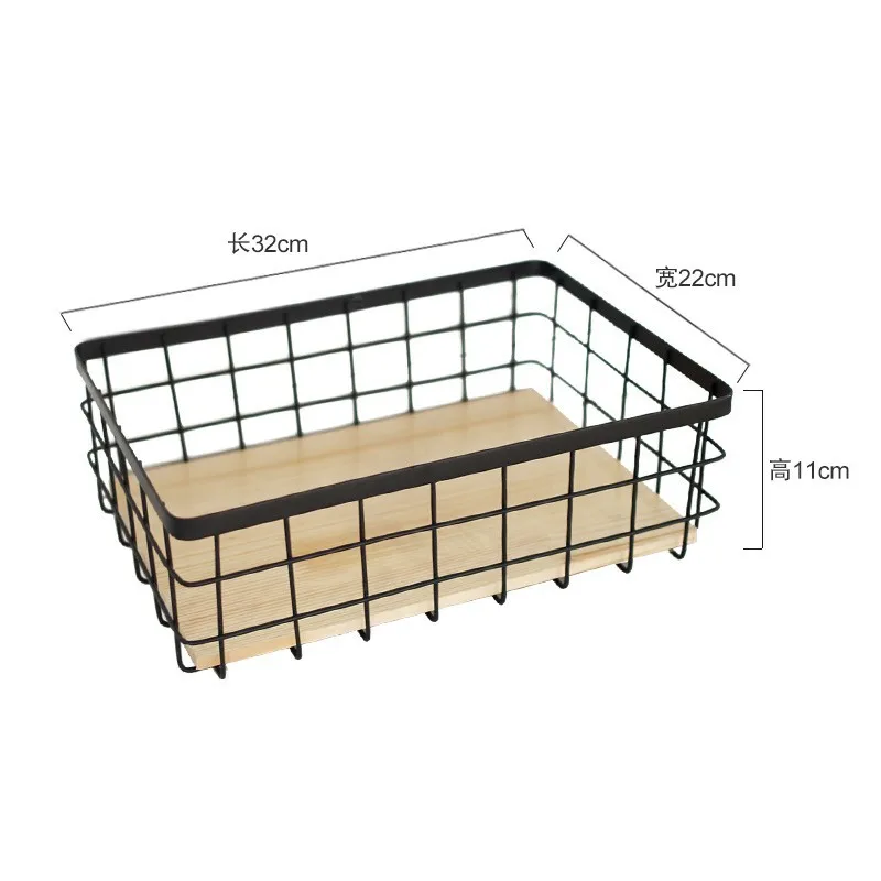 

2025 Wrought Iron Storage Basket Desktop Books Snacks Sundries Storage Metal Storage Basket Dirty Clothes Basket Storage Basket