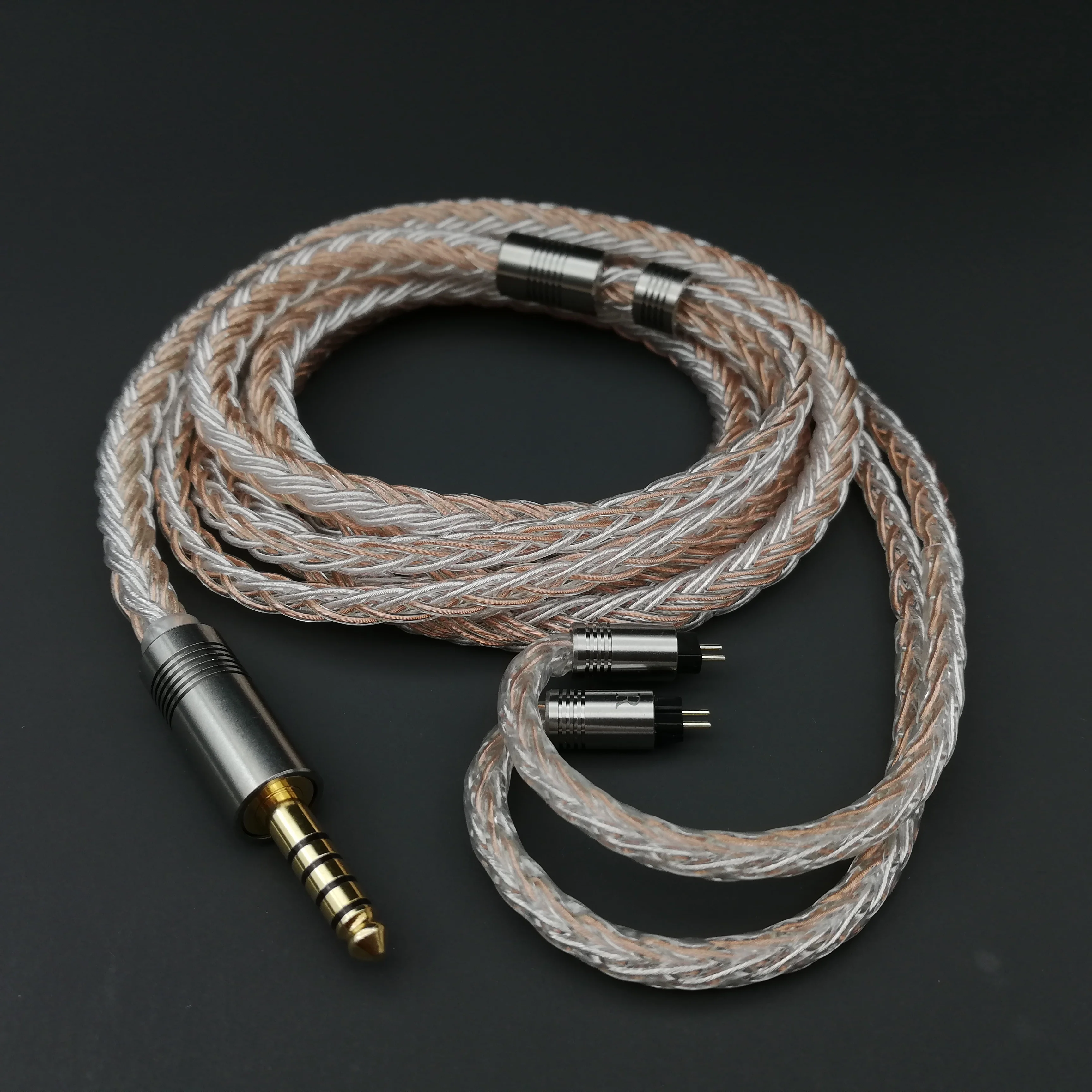 High-Purity Silver/Single Crystal Copper Hybrid Earphone Upgrade Cable 4.4 Balanced MMCX 0.78 Pin HiFi Audiophile Earphone