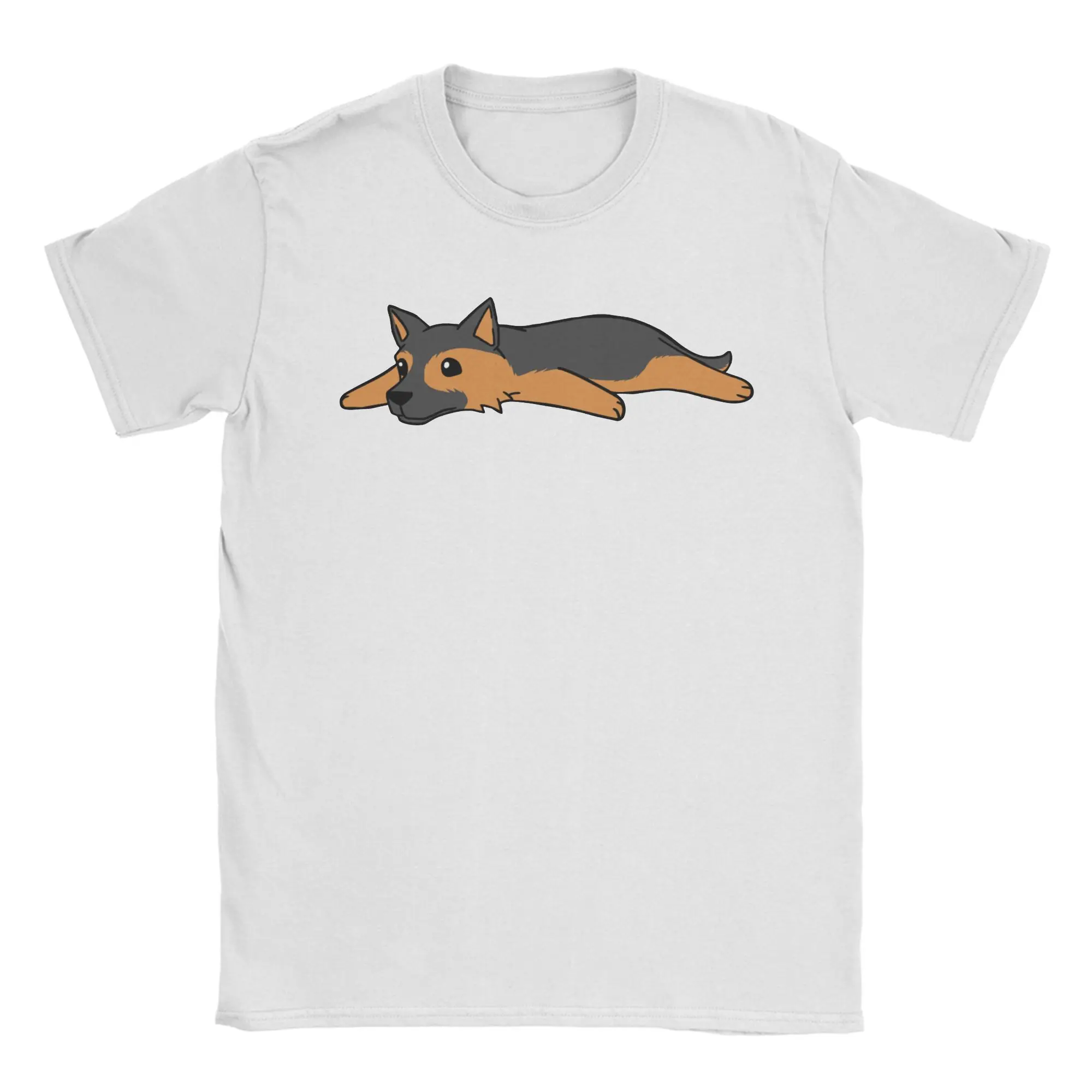 Funny Not Today German Shepherd Dog T-Shirts for Men women Tee Shirt Round Collar Short Sleeve T Shirts Summer Clothes
