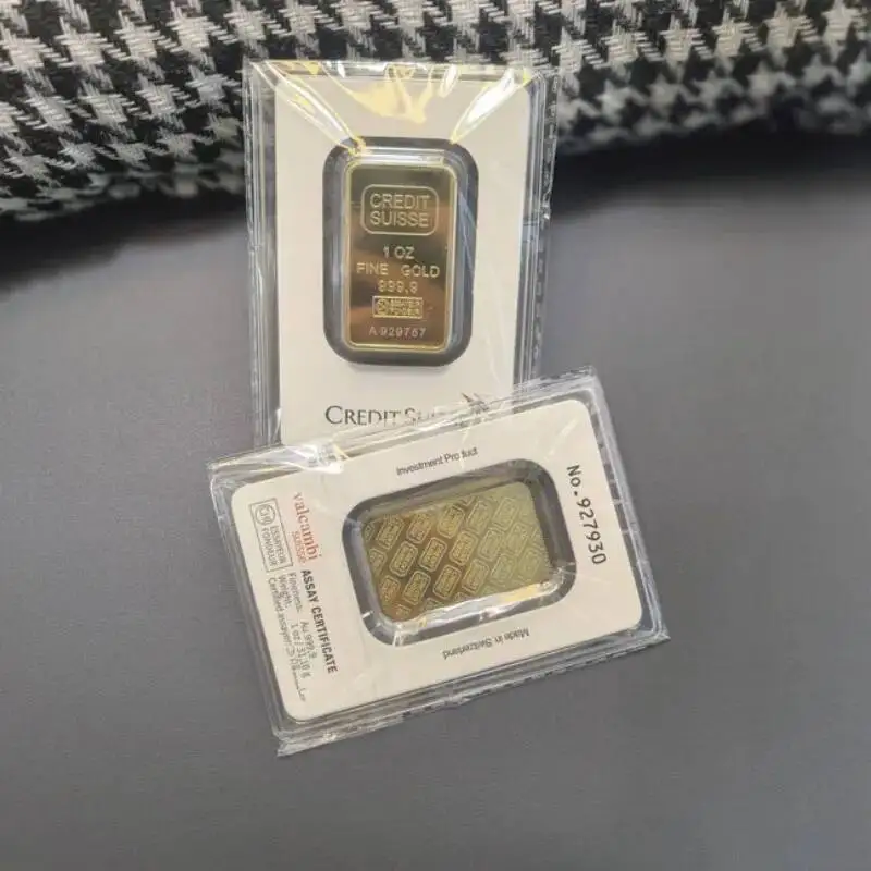 Barra de Oro 2026 con Número de Serie Único, Lingote de Cobre con Paquete Sellado Chapado en Oro para una Colección Segura, No Magnético