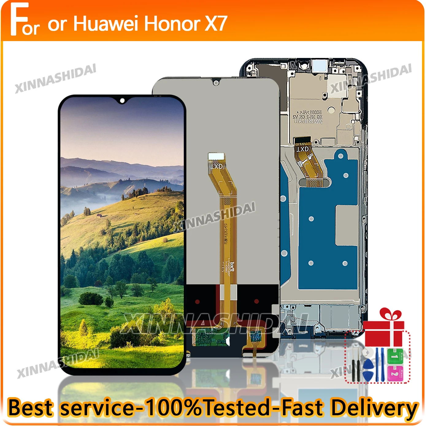 AAA Qualität Für Huawei Honor X7 LCD Display Touchscreen Digitizer Montage TFT Bildschirm Ersatz Mit Rahmen