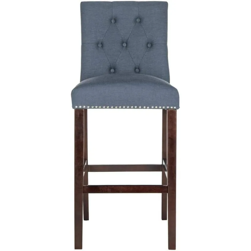 Home Collection Norah Navy and Espresso Barstool (Set of 2)