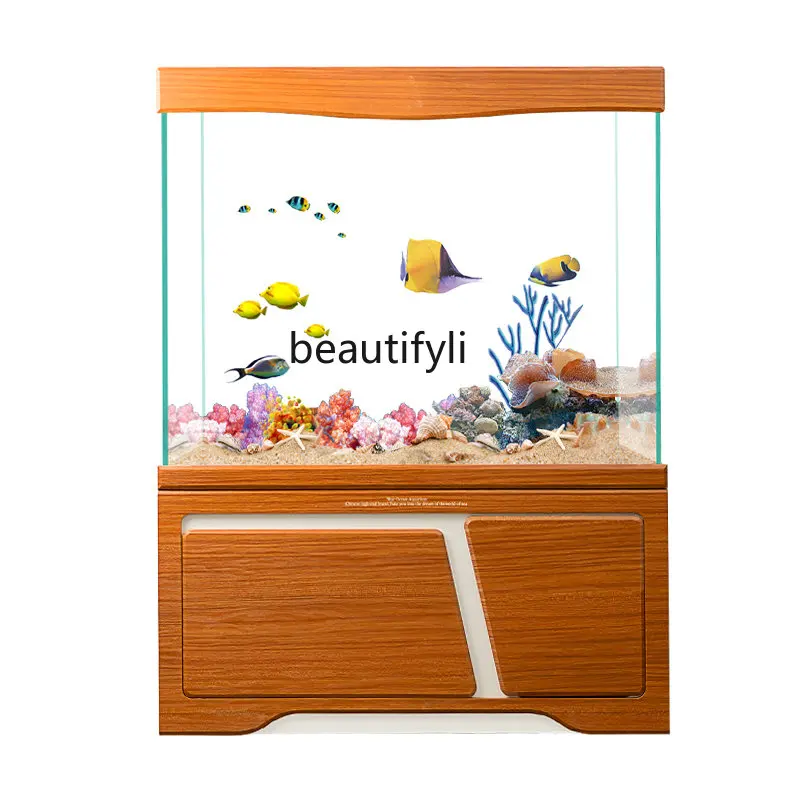 

zqFish Tank Aquarium Four-Side Super White Glass Medium and Large Filter Ecological Fish Tank Screen