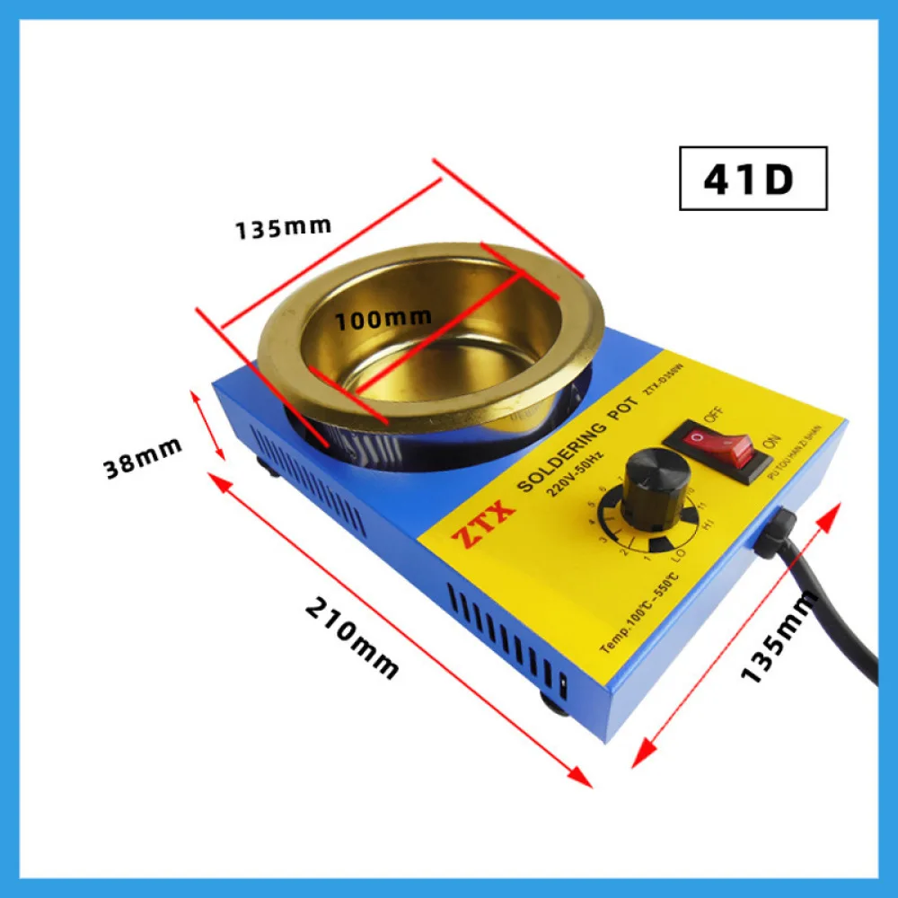 Compact Solder Pot For Xinghua Titanium Plated Melting Furnace Adjustable Temperature Lead Free Desktop Repair Tool