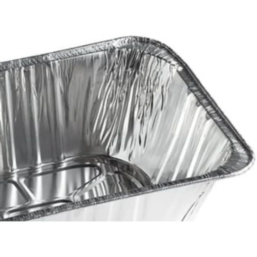 مقالي ألومنيوم يمكن التخلص منها بوزن إضافي عميق للغاية 9X13 نصف حجم مع غطاء من الألومنيوم: مثالية للخبز والرو