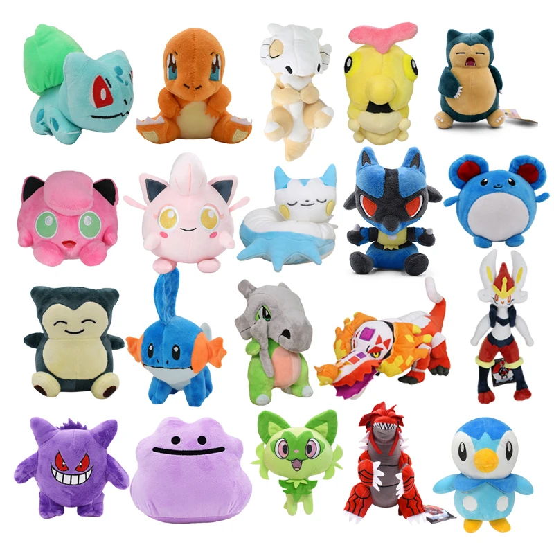 Pokemon Plush Toys Scream Tail Sprigatito Pachirisu Jigglypuff Stuffed Mudkip Caterpie Skeledirge Charmander Peluche Dolls Gifts