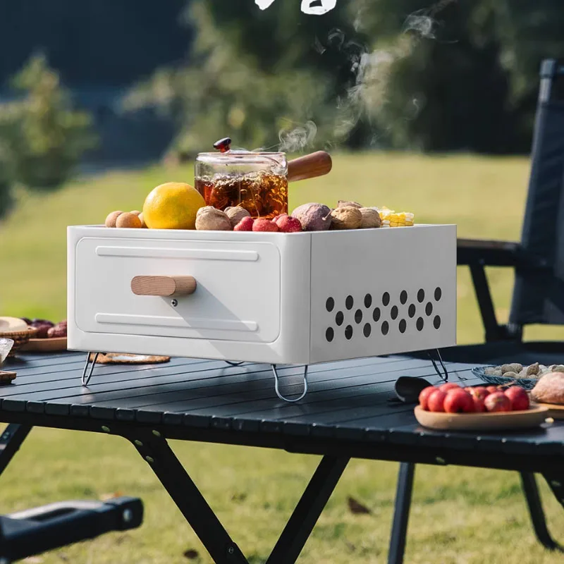 Barbecue Stove, Home Outdoor Barbecue Grill, Surrounding Stove, Tea Cooking and Barbecue Stove Set, Indoor Stove and Appliance C