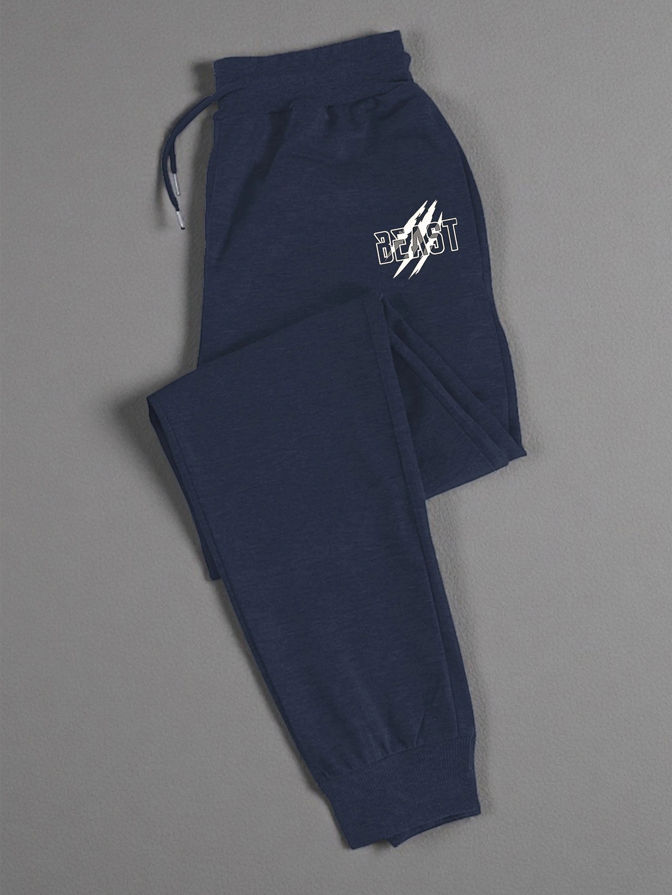 

Men's Athletic Casual Pants, Jogger Sweatpants, Men's Fitness Long Pants, Fashionable Printed Slim-Fit Pants,