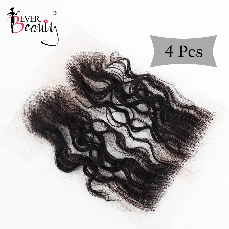 HD Lace Baby Hair Stripes Human Hair Baby Hair Edge 4 Pcs Body Wave Swiss Lace Hairline Baby Hair Strips For Women Ever Beauty