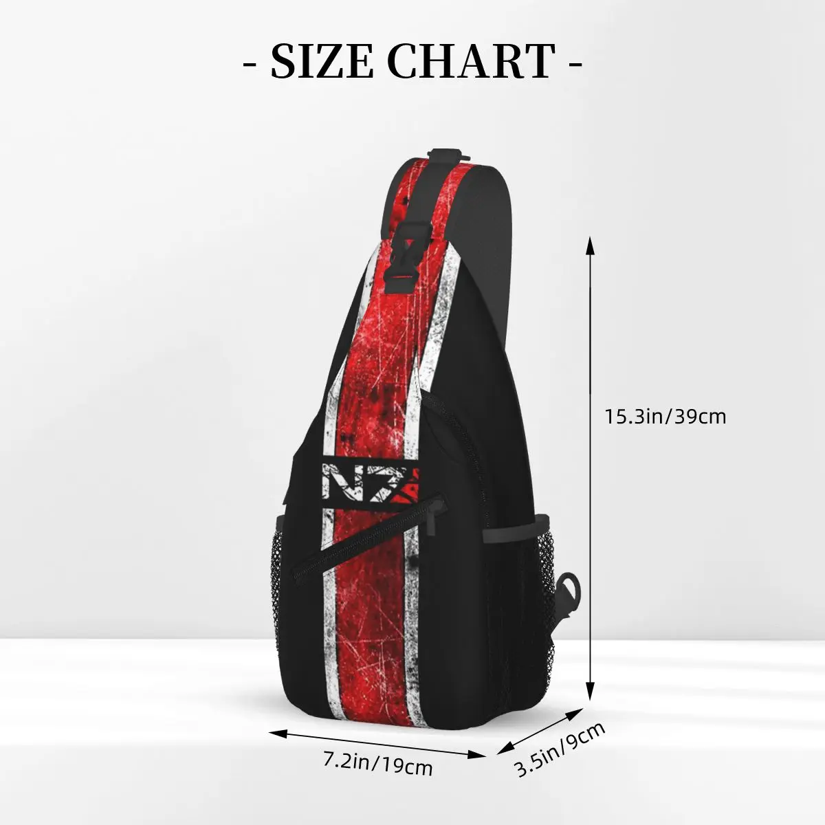 Mass Effect-N7 Sling Backpack Sling Bag Hiking Travel Chest Bag Daypack Men\'S Fashion Crossbody Backpack Shoulder Bag Pouch