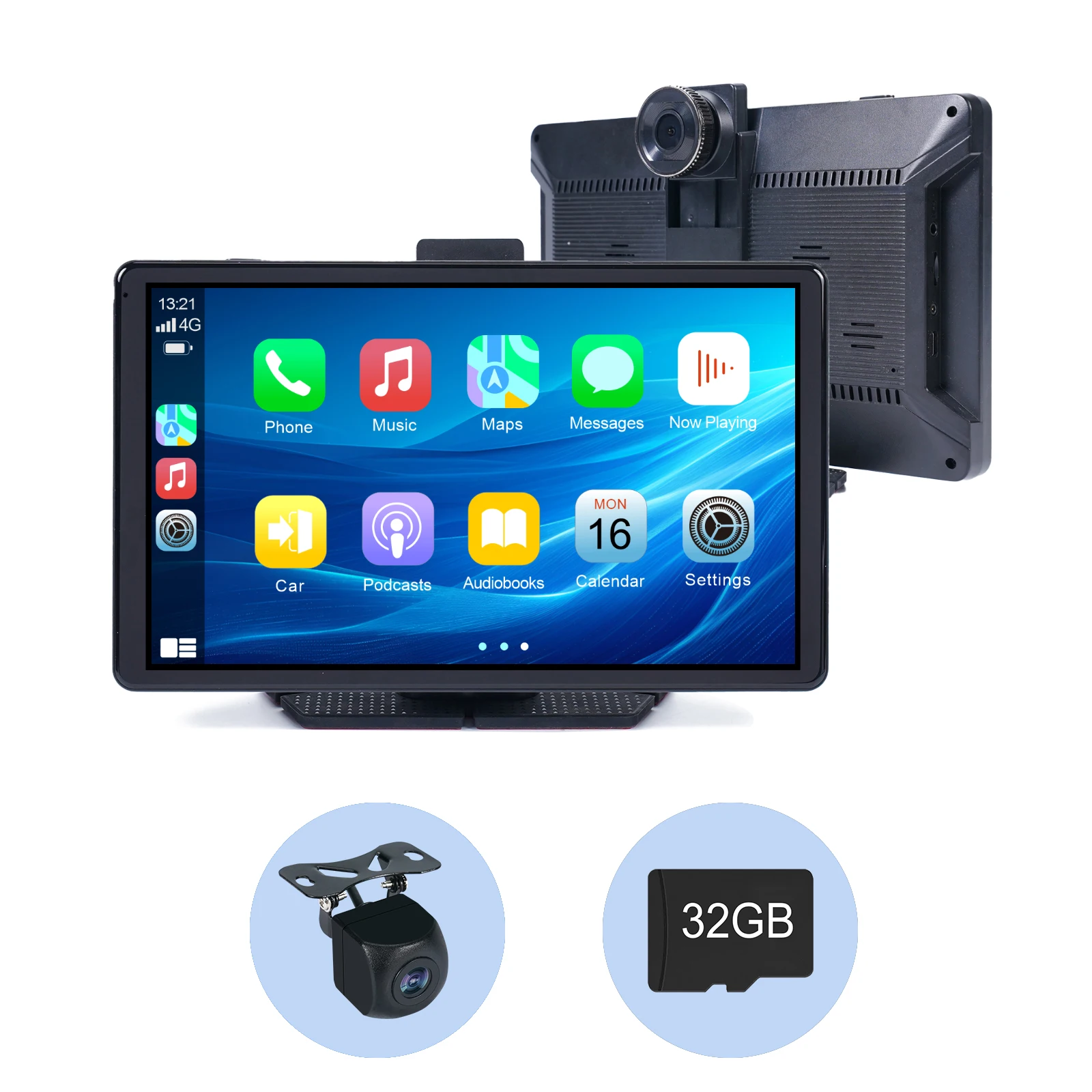 Portable Carplay for Car Screen Wireless 9 inch Carplay Screen Touch Screen With Driving Recorder Camera with Carplay Android