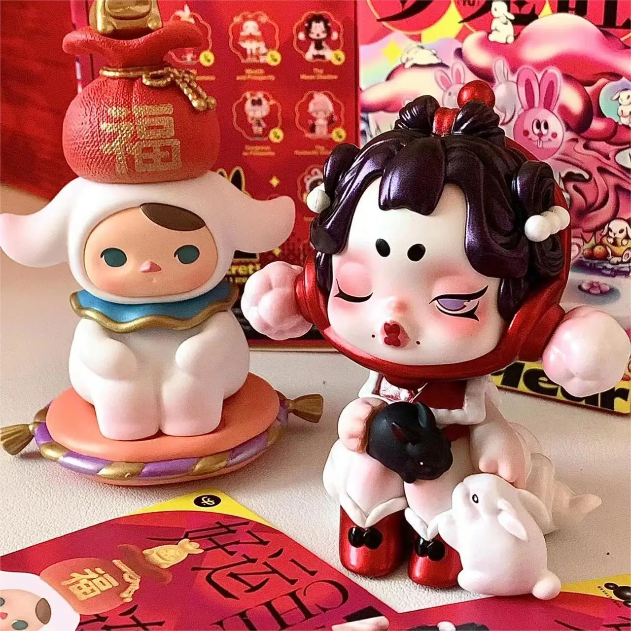 

Dimoo Molly Skullpanda Three, Two, One! Happy Chinese New Year Series Mystery Box Blind Box Cute Action Figure Birthday Gift