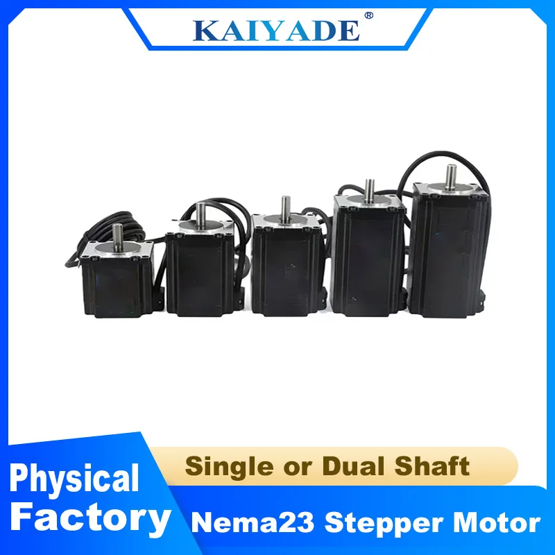 57mm Nema23 3A 2-Phase Stepper Motor 1.2N/2N 2.2Nm/2.5N/3Nm 4-Lead with 8mm Shaft for CNC Engraver Router 3D Printer