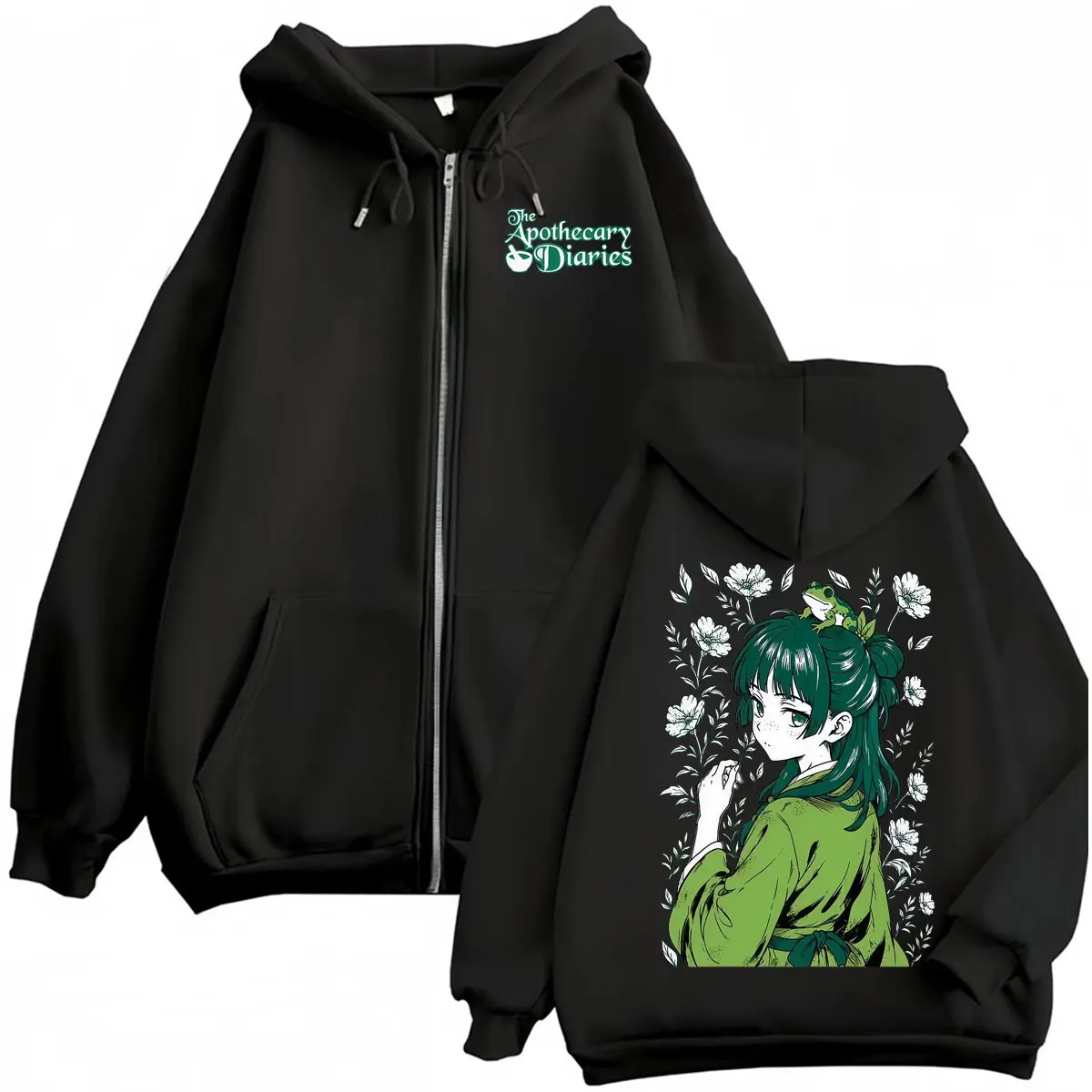 Anime The Apothecary Diaries Maomao Zipper Hoodies Men Women Vintage Fashion Kawaii Jacket Sweatshirts High Quality Zip Up Coats