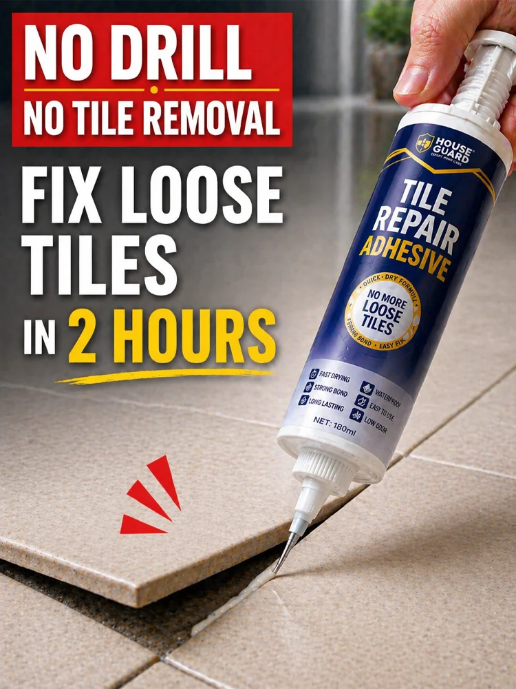 

Ceramic Tile Injection Repair Adhesive, Hollow Tile Fix Glue, Quick Dry Strong Bond Tile Repair Solution