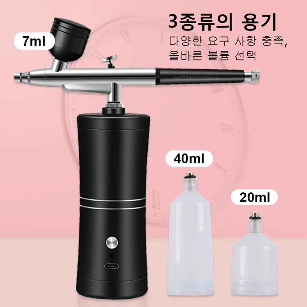 Airbrush Nail With Compressor Portable Airbrush Nails Airbrush For Nail Cake Painting Crafts Air Brush Nail Art Paint Compressor