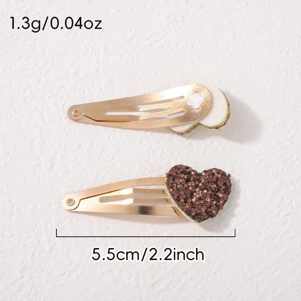 BABY BOWS 20 Stuks Gouden Glitter Hart Ster BB Handgemaakte Haarspeldjes voor Meisjes Haarspelden Leuke Haarspeldjes Hoofddeksels Haaraccessoires