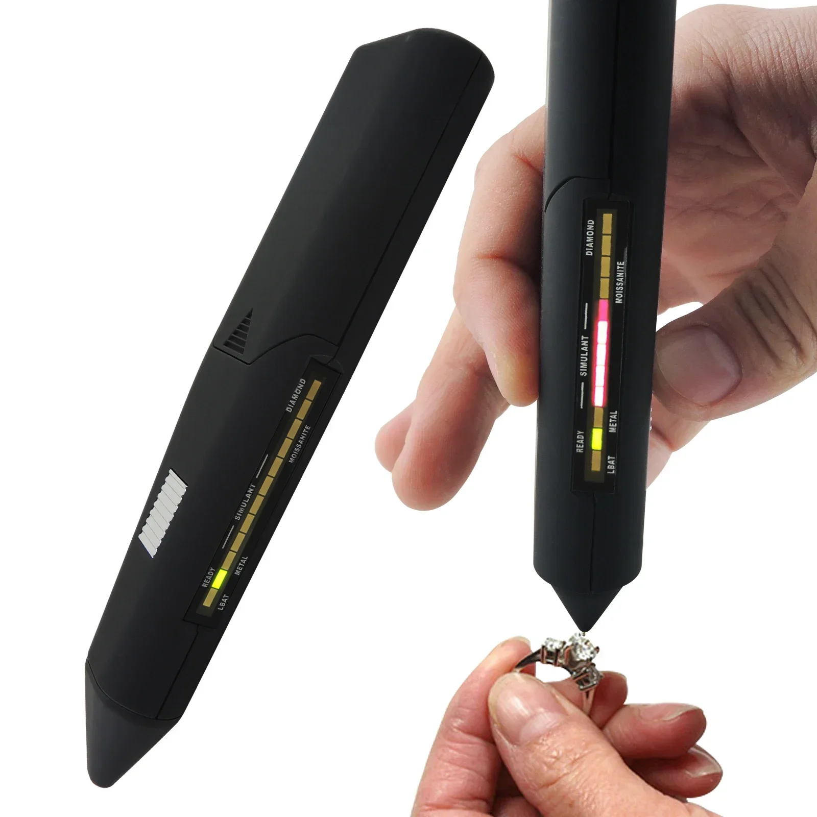 Factory Calibrated Gem Tester 2pt Gem Professional Diamond Carbon Silica Tester Low Battery Indicator Rubber