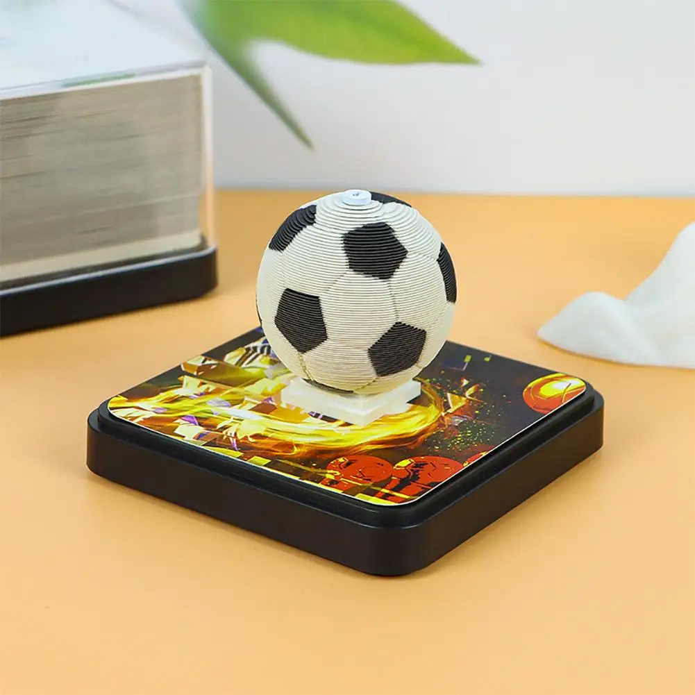 2025 futebol 3d bloco de notas arte calendário rasgar papel escultura bloco de notas diy notas peça calendário bloco de notas para aniversário c3q3