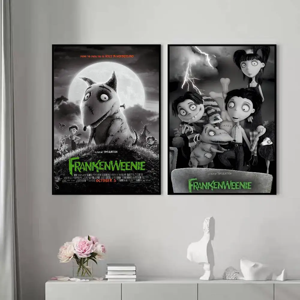 Movie F-Frankenweenie Whitepaper Poster Waterproof Paper Sticker Coffee House Bar Aesthetic Art Wall Painting view 2