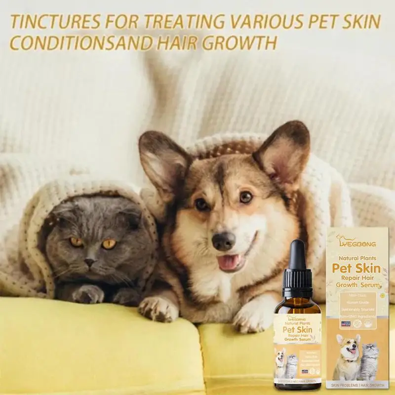 Pet Hair Essence Dog Cat Skin Care Serum Dog Hair Oil Pet Hair Thinning Moisturizing Liquid Pet Skin Repair Essence Hair Serum