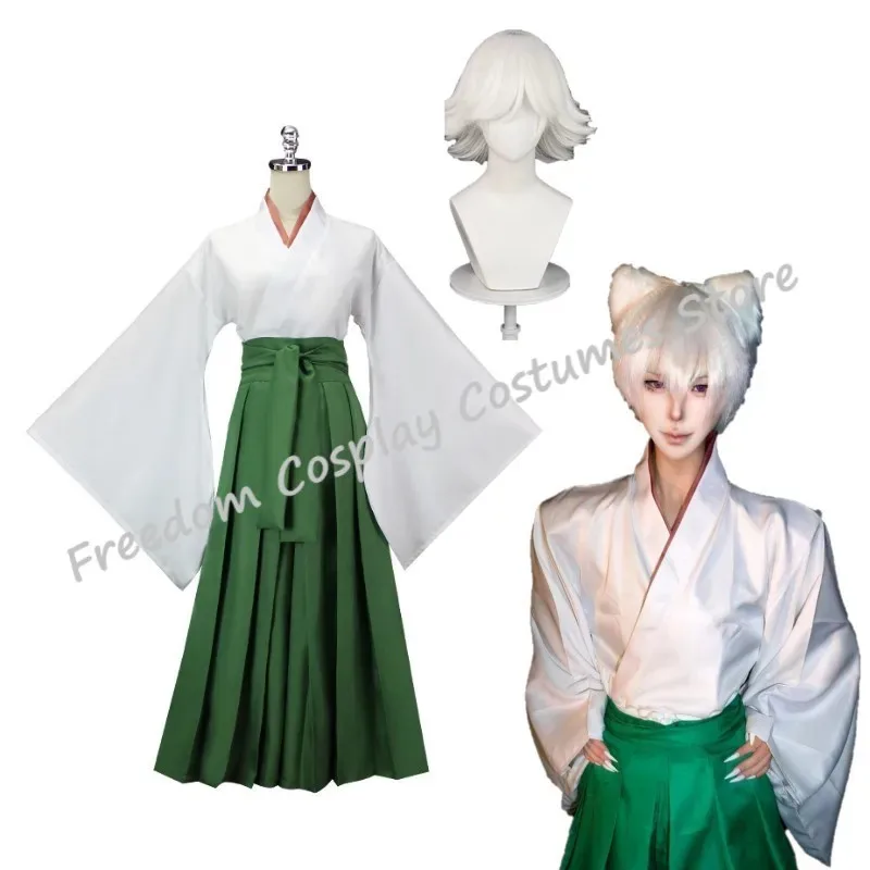 DY2025Kamisama Kiss Hajimemashita Love Mizuki Cosplay Costume Wig Green Kimono Top Pants Halloween Unisex Costumes cosplay