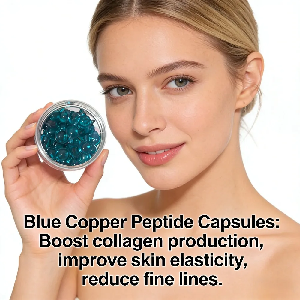 Hydrating & Brightening Blue Copper Peptide Serum - Deep Skin Repair, Shrink Pores & Whiten Complexion