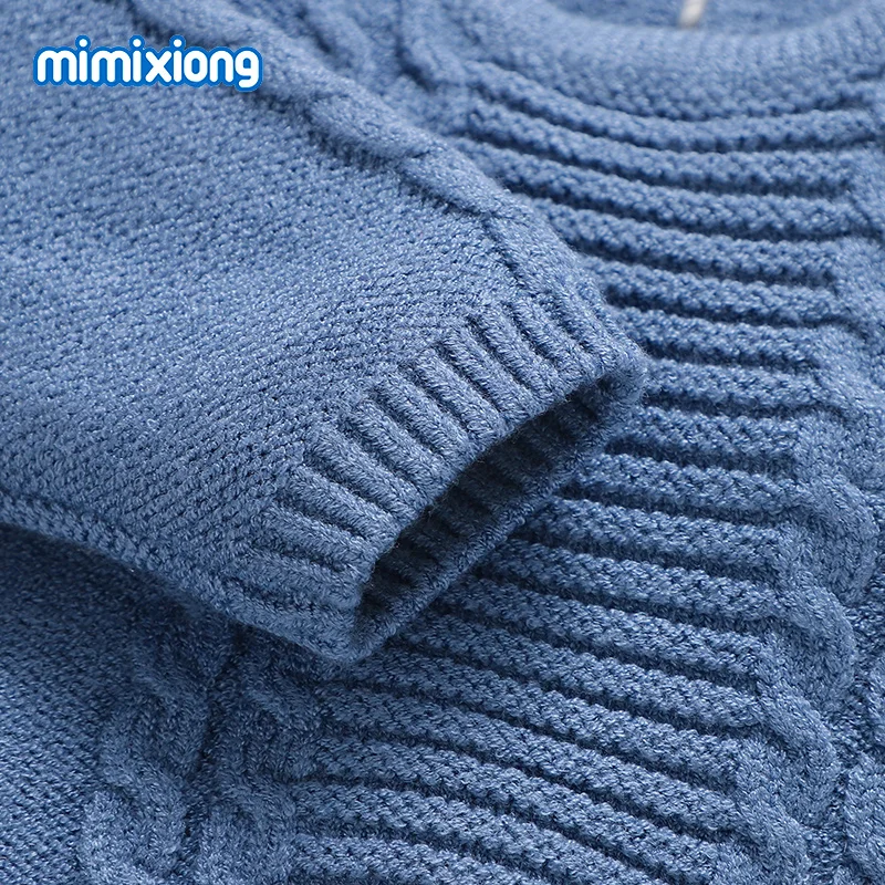 Baby Clothes Sets Winter Blue Long Sleeve Knitted Sweaters Shirts+Pants Newborn Infant Boys Tracksuits 0-9M Toddler Outfits 2pcs