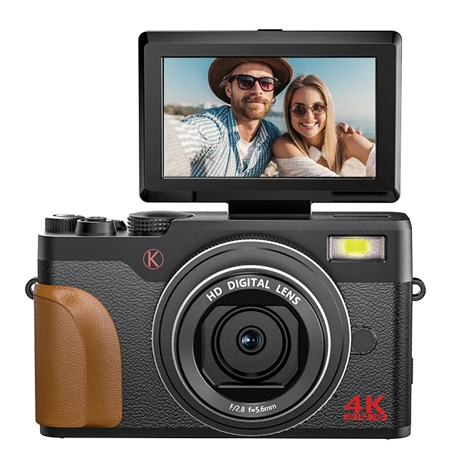 4K 16X 48MP 3 inch Compact Camera Digital Cameras Kid Adult Gift 2 Batteries YouTube Vlogging NBD digital camera