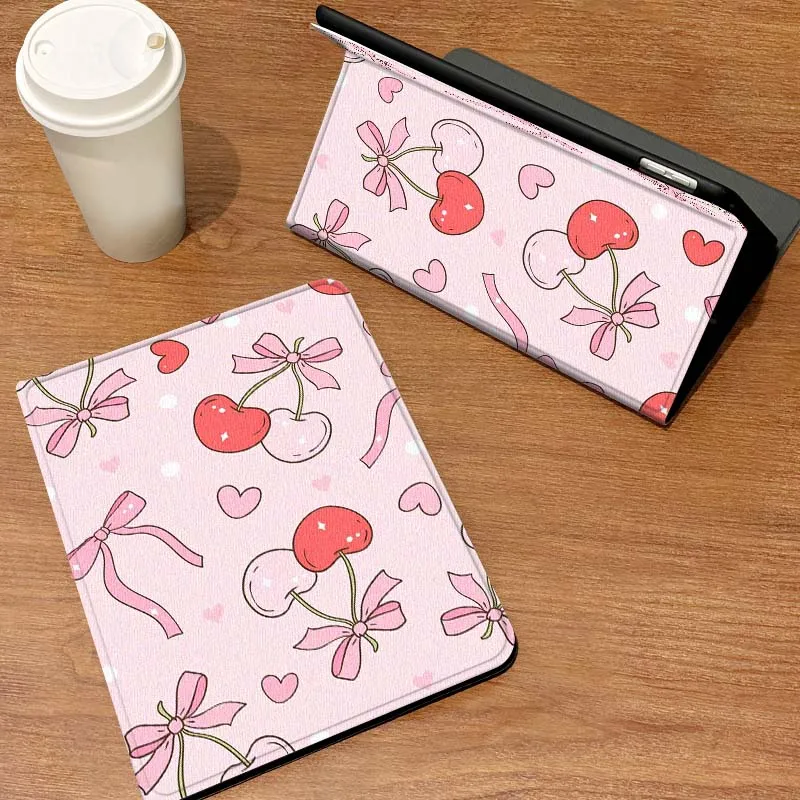 

Cartoon Cherry Bow Heart Case For Samsung Galaxy Tab S6 S7 S8 S9 S10 S11 FE Plus Lite Tablet