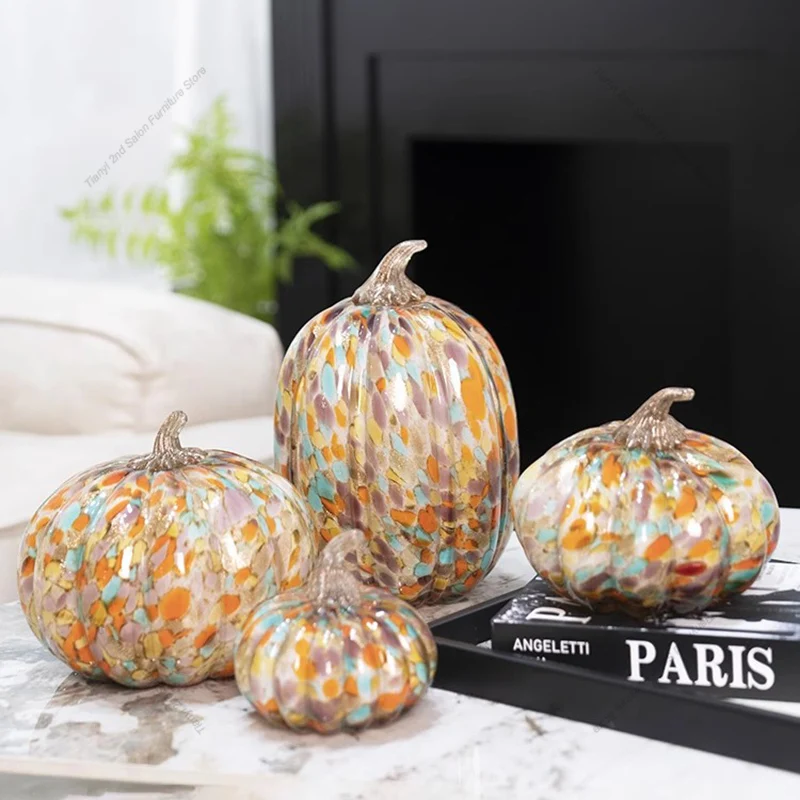 

Nordic ​​Luxury Creative Pumpkin Crystal Glass Tabletop Mini Decor Bar Cabinet Living Room Home Decoration Gift Idea FYFM​