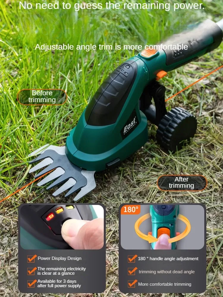 Lawn Mower Small Household Multi functional Lithium Electric Trimmer Courtyard Hedge Clipper Charging Weeding Mower