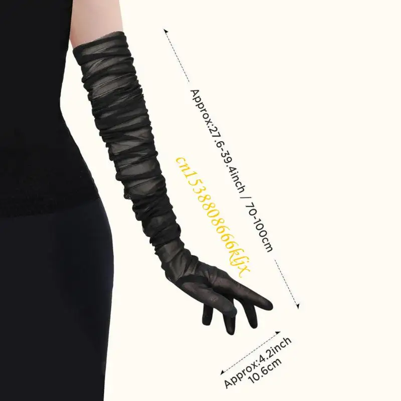 Luvas cosplay malha elástica com trajes travamento detalhando luvas longas perfeitas para figurinos cosplay