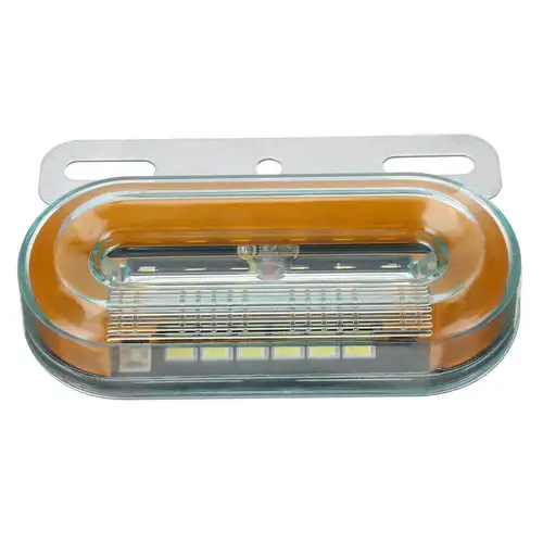 Imagen 2 del producto 12 Uds 12V/24V luces LED de posición lateral para camión y coche luces externas para coche lámpara indicadora de señal luz trasera de advertencia 3 modos remolque camión